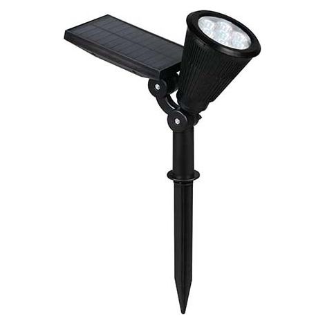Lampe solaire d'extérieur de jardin réglable à piles, couleur noire, changement de couleur, H36cm (1/5)