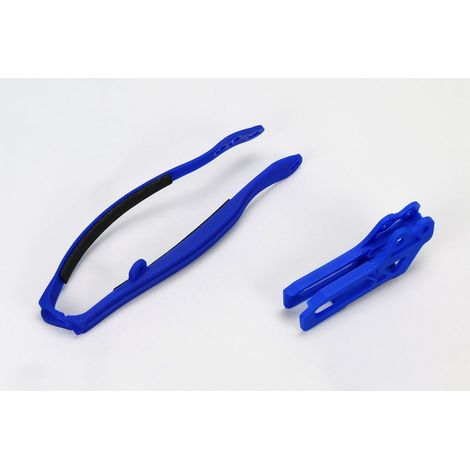 Juego de guías deslizantes y de cadena UFO para Yamaha YZ 125/250 '09-14, YZF/WRF 250/450 '09-21, azul.