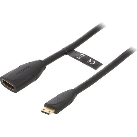 Cable HDMI 1.4 Femelle vers mini HDMI male 1m