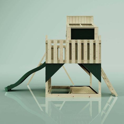 PolarPlay Spielturm Lotta aus Holz in BlauKinderschaukel