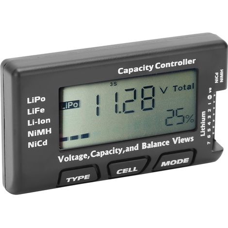 2-7s Digitaler Batterietester, Multifunktions-Batteriespannungs- und Kapazitätsmessgerät (1/5)
