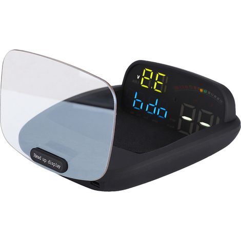 Affichage tête haute grand écran compatible avec les systèmes OBD et GPS doubles pour voiture (11V-18V) (1/5)