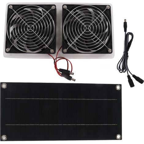 Kit ventilateur solaire étanche 100W Irovami - IP67, 12V, 2A, pour serre/poulailler/niche/camping-car (1/5)