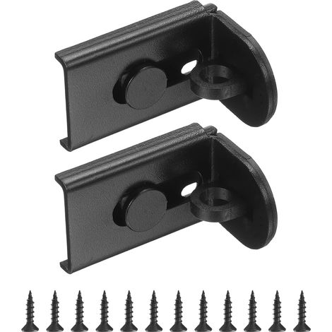 2Pcs Verrou Coulissant Pour Porte, 2.09" serrure de sûreté À 90 Degrés, Loquet À Angle Droit En Acier Inoxydable Avec Vis Pour Portes Coulissantes/Portes Battantes/Portails, Noir (1/5)