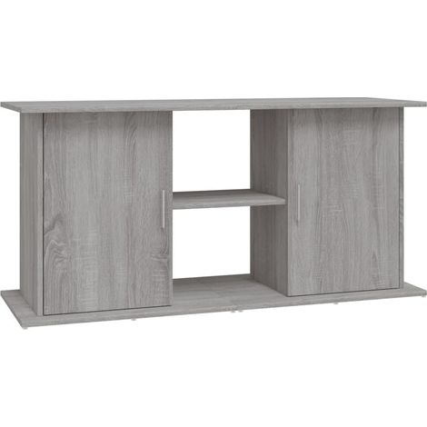 Support pour aquarium sonoma gris 121x41x58cm bois d'ingénierie