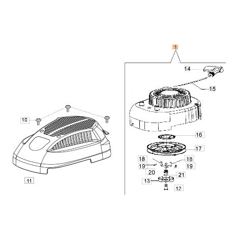 Arranque de cortacésped modelos G53PK G53TK ORIGINAL OLEOMAC L66150248