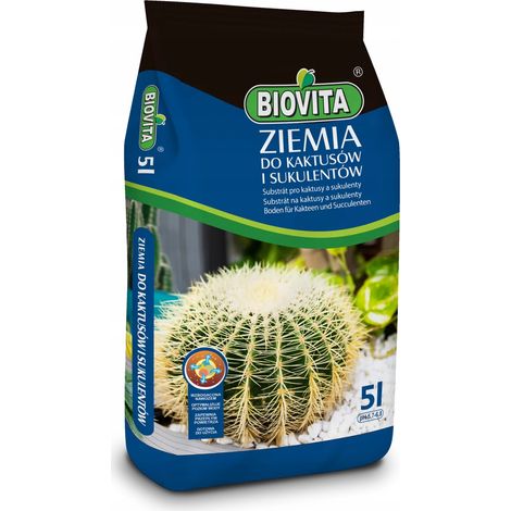 Terreau BIO10 pour cactus et plantes succulentes, perméable à l'aloès, 5 L (1/5)