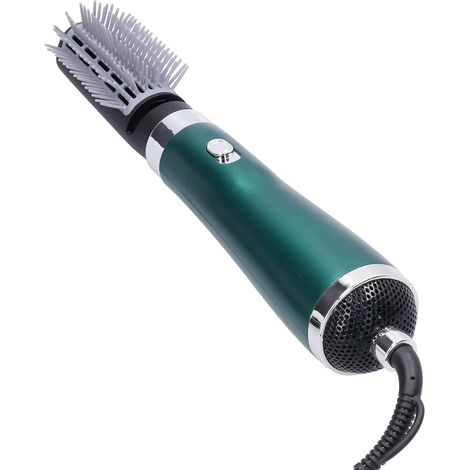 Peigne à cheveux 2 en 1 à trois vitesses avec sèche-cheveux intégré, idéal pour la maison et les voyages. Prise UE 220 V, vert.