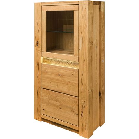 Credenza in legno di quercia selvatica 73x40x142 oliato naturale KENT 106