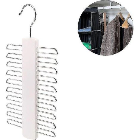 Porte-cravates en bois, étendoir rotatif, cintre, antidérapant, portant à vêtements en bois sans traces (1/5)