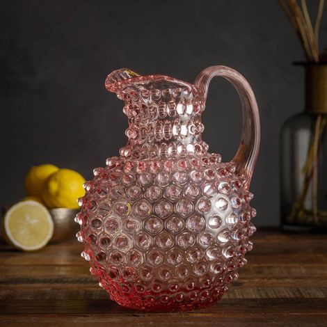 Carafe cristal rose pointe de diamant 2L (1/2)