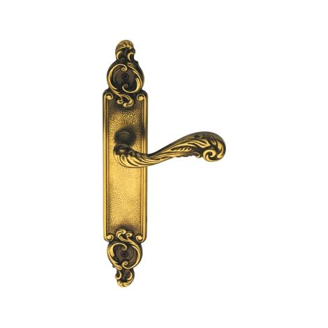 Ouvre&Déco – Poignée de porte droite SULLY sans trou – Laiton patiné – Entraxe 195 mm – Finition haute résistance – Installation facile (1/2)