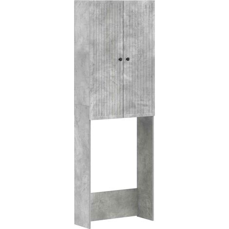 Toilettenschrank EDE Betongrau 66 x 25,5 x 190 cm Holzwerkstoff vidaXL (1/5)