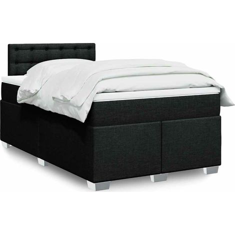 Boxspringbett mit Matratze Schwarz 120x190 cm Stoff (1/5)