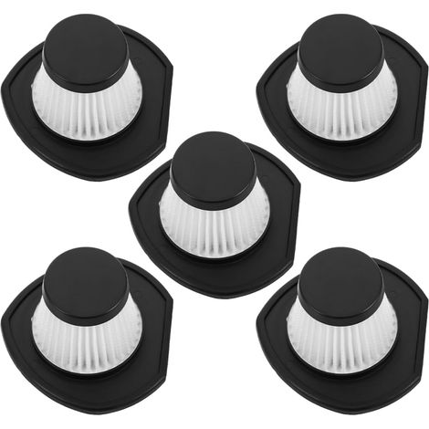 Filtros de repuesto lavables de 5 piezas para aspiradora de mano, plástico negro, estructura plegable. (1/5)