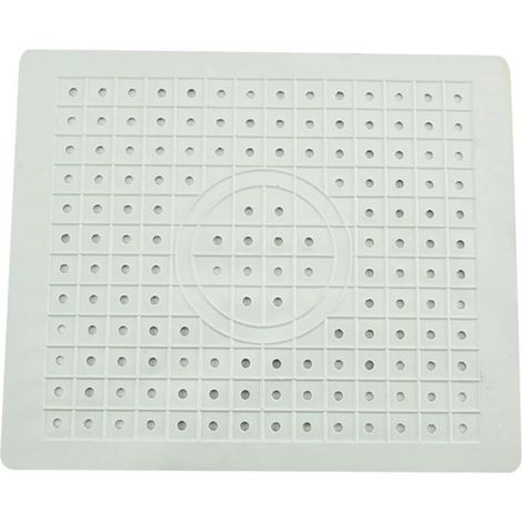 Tapis d'égouttoir à vaisselle antidérapant, égouttoir rapide, tapis d'évier en caoutchouc souple antidérapant, protection d'isolation thermique, multifonctionnel, salle de bain, maison couleur: blanc (1/4)