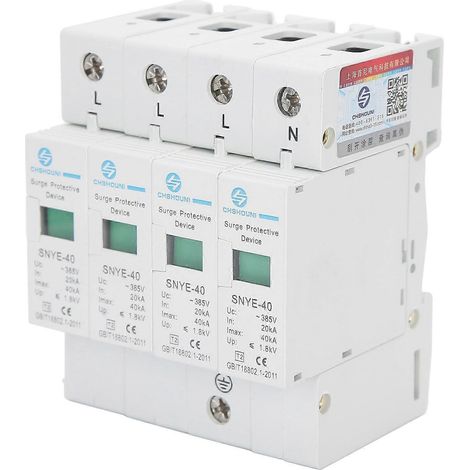 Überspannungsschutzgerät 4P AntiThunder Sekundär-Überspannungsableiter 385VAC für Automatisierungssteuerung (40KA)
