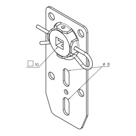 Support réglable avec douille pour Q10 CAME YM0140
