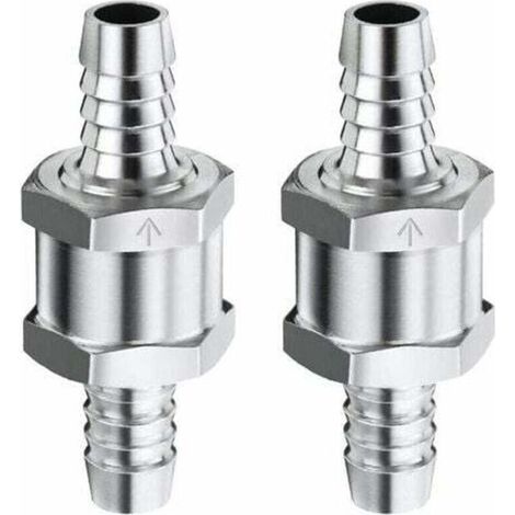 2Pcs Clapet Anti-Retour, D'aluminium Carburant Non Retour Clapet Anti-Retour, Valve De Contrôle De Carburant, pour Essence Diesel Carburateur Systèmes de Carburant à Basse Pression 6MM Fontainebleau (1/5)