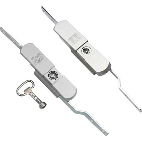 Stangenschloss aus Zinklegierung für Elektroschränke mit S-Zylinder, für Verteilerkastentüren (1 Stück). (1/4)