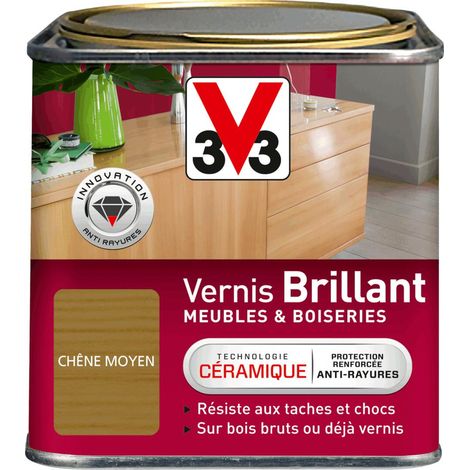 Vernis intérieur Meubles et boiseries V33 Chêne moyen Brillant 0,5L