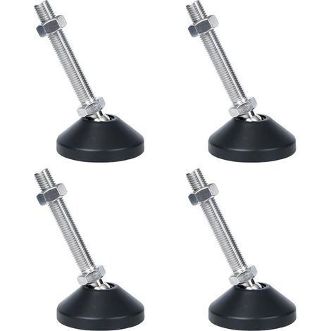 4Pcs M14 Pieds de nivellement, pieds filetés réglables, pieds pivotants antidérapants pour meubles, pieds de nivellement pour machines robustes pour établi(D60M1480)