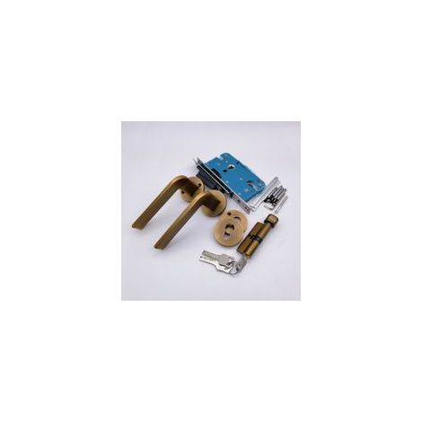 Kit De Poignée De Porte Pour Serrure À Garnitures 72 Gauche, Droite Et Gauche, Garniture De Poignée De Porte En Aluminium Acier Galvanisé H573