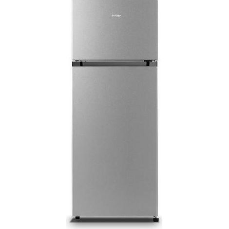Hisense – Réfrigérateur combiné argent 206 litres – 165 litres réfrigérateur – 41 litres congélateur – Silencieux 40 dB – Classe énergétique E (1/2)