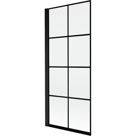 Mexen Mist paravento doccia 1 anta sinistra 80 x 150 cm, griglia nera, nero - 8A9-080-001-70-77-L (1/4)