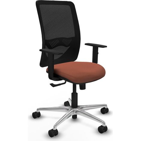 Sedia da ufficio piqueras y crespo Zulema nero marrone mesh alluminio (1/2)