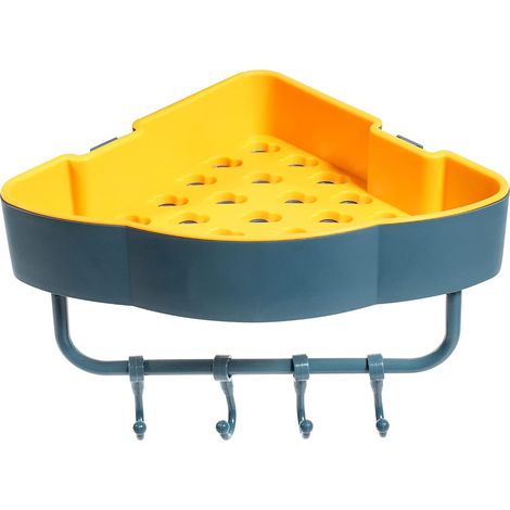 Support mural pour cabine de douche et salle de bain organiseur pour produits de toilette et accessoires de bain (1/5)