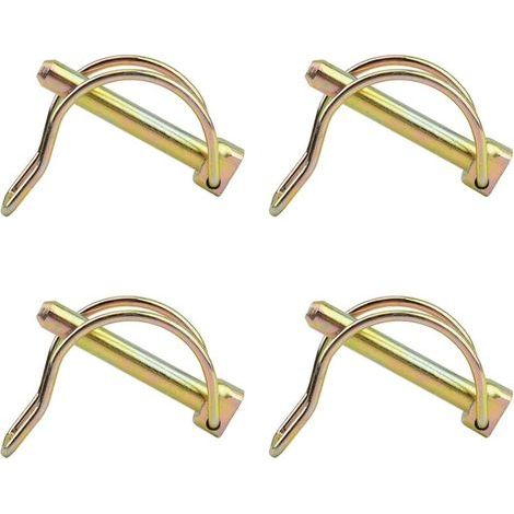 Lot de 4 goupilles de verrouillage rondes en zinc de 8 mm pour rail de ferme. pelouse (1/5)