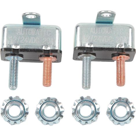 2 Stück automatisch rückstellende Schutzschalter aus Aluminiumlegierung mit Überlastschutz für Autos und Schiffe