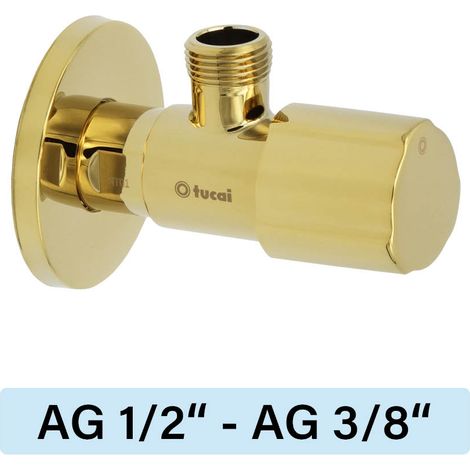 Eckventil Tucai TMM C850 Premium AG/AG  1/2"-3/8" gold