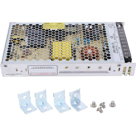 Alimentation découpage BERM LRS-200-12 – 200W 90-132V AC – Indicateur LED – Accessoires commande – Fiable (1/5)