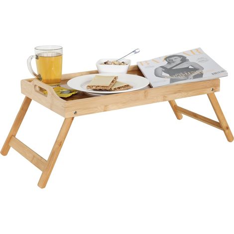 Mesa de cama plegable de bambú