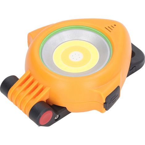 Solarbetriebene Arbeitsleuchte mit Magnetverschluss, 3-stufig verstellbar, wiederaufladbar, LED, für Kfz-Wartung, Orange (1/5)