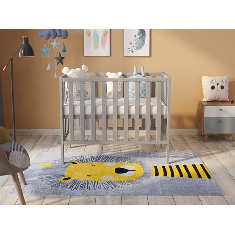 Paris Space Saver Cot 100x50cm with Aloe Vera Quilted mattress (Grey) (1/5)