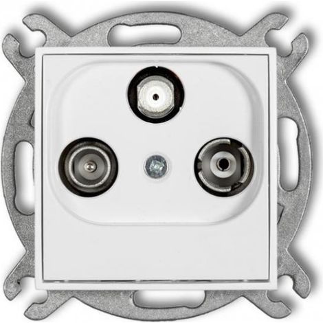 Presa terminale per antenna MINI RTV-SAT 1,5 dB bianca MGS