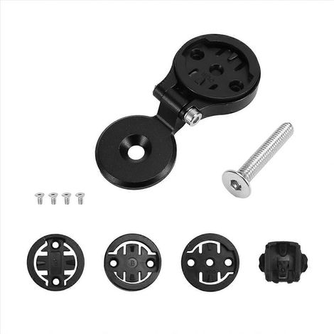 Support vélo réglable pour guidon et potence, support smartphone noir pour ordinateur de vélo, fixation stable multi-angles. (1/5)