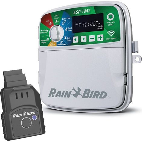 Programmatore irrigazione automatico ESP-TM2 12 zone indoor Rain Bird + Modulo Wifi Lnk