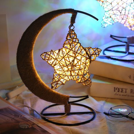 Lamps For Bedrooms Personalized Enchanting Night Light With Hanging Sepak Takraw Star For Kids Home Decorations Bedside Warm White Light Gifts-DENUOTOP (1/5)