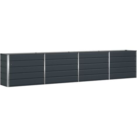 Planter Anthracite 385 x 50 x 75 cm Galvanised Steel vidaXL