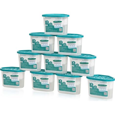 Lot de 10 absorbeurs d'humidité de 500 ml, condensateur et anti-humidité, aide à réduire les moisissures dans la maison, la cuisine, la chambre, l'armoire, le placard, les fenêtres et les (1/5)