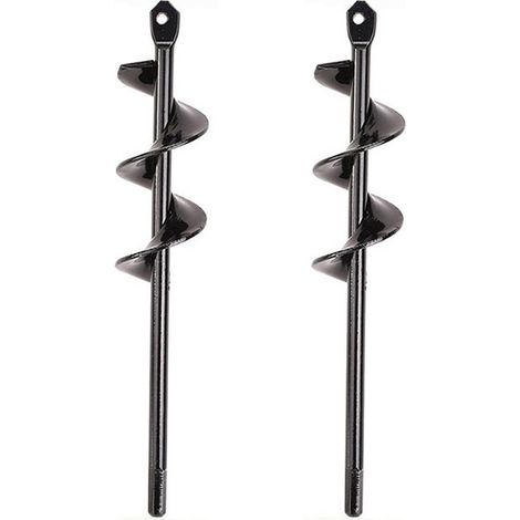 Foret Spiral Pour Plantation - Foret Auger Pour Perceuse Electrique - Pour Bulbes Et Plantes - 2 Pieces (1/5)