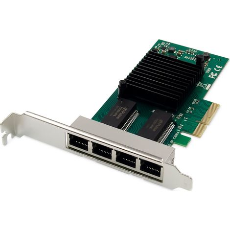 Digitus 4-Port Gigabit Ethernet Netzwerkkarte, RJ45, PCI Express, Intel I350