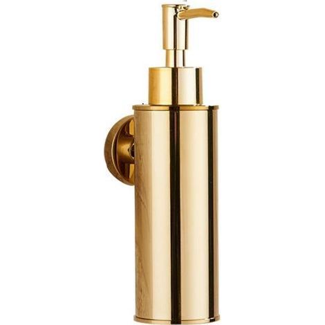 Distributeur de savon mural en acier inoxydable 304 doré pour gel douche d'hôtel, presse à savon pour les mains, distributeur de savon mural (1/3)