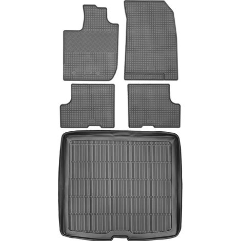Ensemble de tapis de sol en caoutchouc pour Dacia Duster II SUV (à partir de 2018) + tapis de coffre