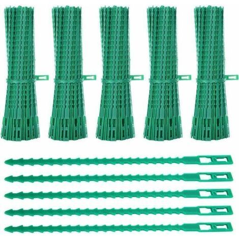 Lien pour végétaux,Lot de 600 Attaches de Plantes, 23CM Attaches de Jardin Réglable Liens de Serrage en Plastique pour Jardin Flexible, Attache Tomates de Câble de Jardin pour Aider à Souteni (1/4)