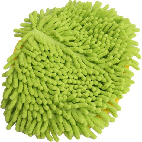 Brosse de nettoyage de voiture, balai en chenille verte super absorbante, outil de lavage pour véhicule, maison ou bureau (1/5)